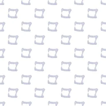 Vampire fangs pattern creating spooky background for halloween Stock Illustration