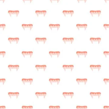Vampire fangs pattern for halloween and horror backgrounds Stock Illustration