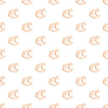 Vampire fangs seamless pattern cartoon spooky background Stock Illustration