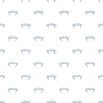 Vampire fangs seamless pattern celebrating halloween horror themes Stock Illustration