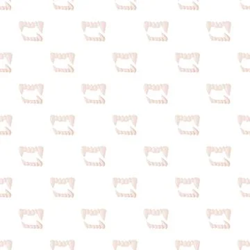Vampire fangs seamless pattern celebrating halloween holidays Stock Illustration