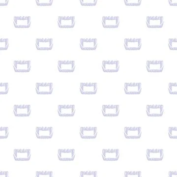 Vampire fangs seamless pattern with white background Stock Illustration