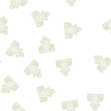 Vampire halloween glyph seamless pattern Stock Illustration