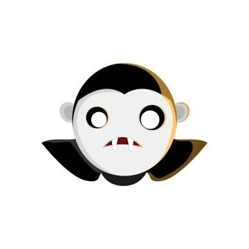 Vampire Head Character Illustration Design Stock Illustration