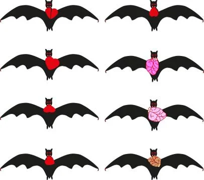 Vampire with heart 库存插图