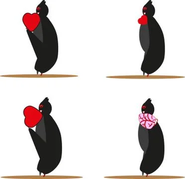 Vampire with heart 스톡 일러스트