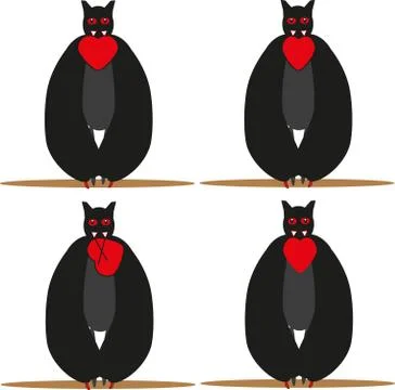 Vampire with heart 库存插图