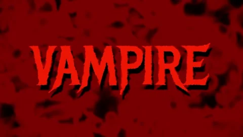 Vampire Horror Gothic Text Animation Stock Footage 337390757