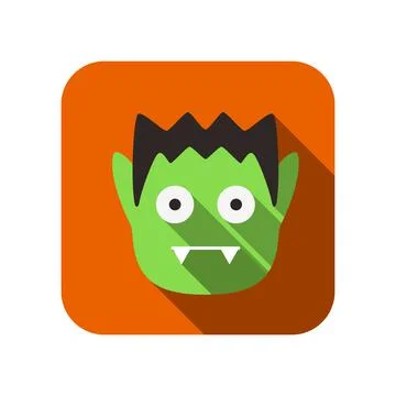 Vampire icon, Halloween flat icon design vector illustration Stock Illustration