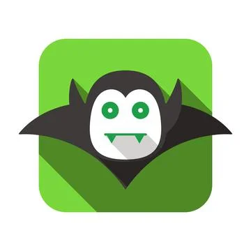 Vampire icon, Halloween flat icon design vector illustration Stock Illustration