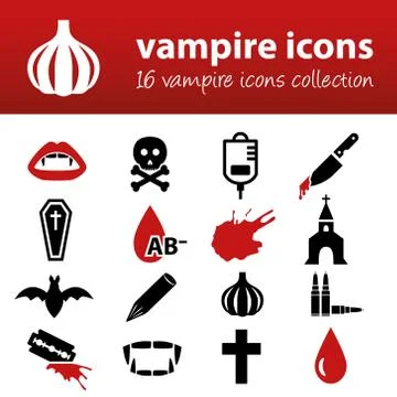 Vampire icons Stock Illustration