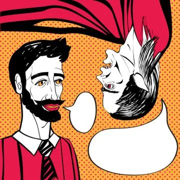 Vampire interview Stock Illustration