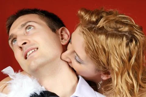 Vampire love Stock Photos