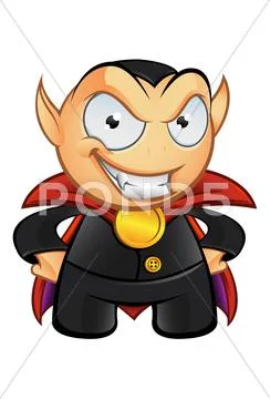 Vampire mascot - evil smile Stock Illustration
