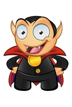 Vampire mascot - hands on hips Stock Illustration