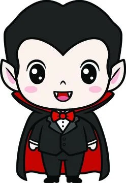 Vampire, minimal simple vector illustration Stock Illustration