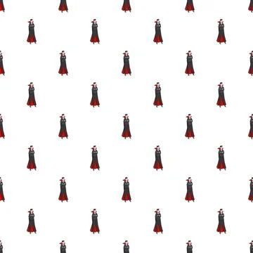 Vampire monster repeating pattern for halloween design Stock Illustration