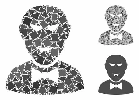 Vampire Mosaic Icon of Unequal Elements イラスト素材