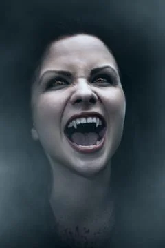 Vampire. Photo closeup Stock Photos