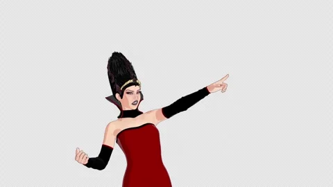 Vampire Queen Points Objects to her left Stock Footage 345834269