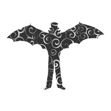 Vampire tale pattern silhouette holiday halloween Stock Illustration