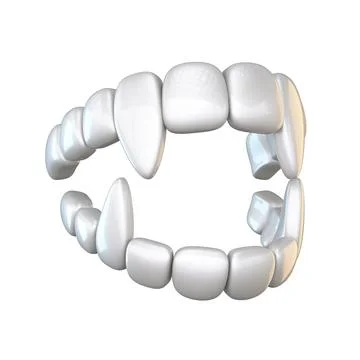 Vampire teeth 3D Stock Illustration