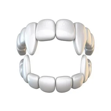 Vampire teeth Front view 3D Vampire teeth Front view 3D rendering illustra... Stock Photos