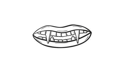 Vampire teeth Stock Illustration