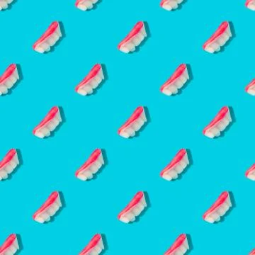 Vampire teeth seamless pattern. Stock Photos