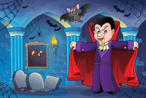 Vampire theme image Stock Illustration