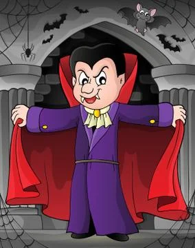 Vampire theme image Illustrazione stock