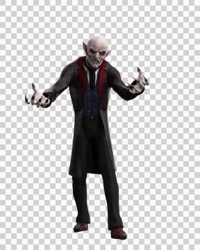 Vampire walking towards the viewer with hands outstretched. 3d illustration i Stock Illustration