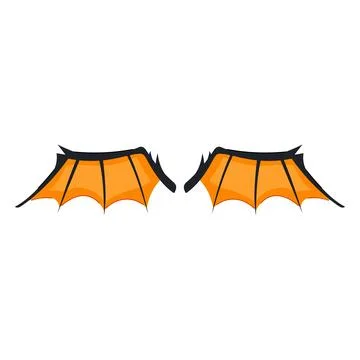 Vampire wings dragon cartoon vector illustration 库存插图