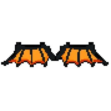 Vampire wings dragon pixel art vector illustration 스톡 일러스트