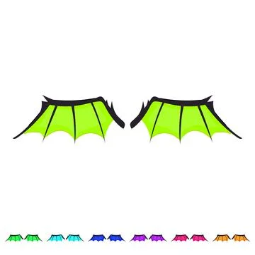 Vampire wings dragon vector cartoon graphic Stock Illustration