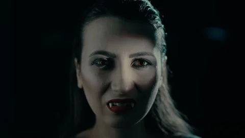 Vampire woman in the dark Stock Footage 172155725
