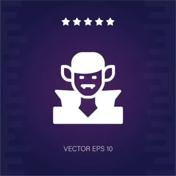 Vampire woman vector icon Stock Illustration