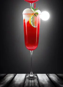 Vampire's Eclipse Bar Drink. Adult Beverage Collection. Stock Illustration