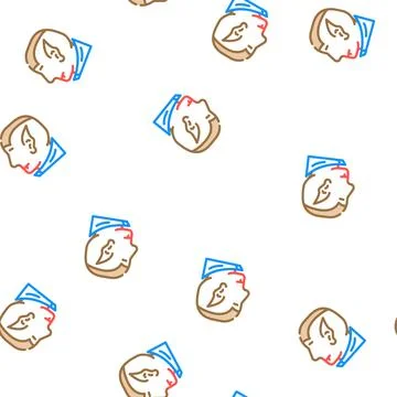 Vampires fear vector seamless pattern イラスト素材
