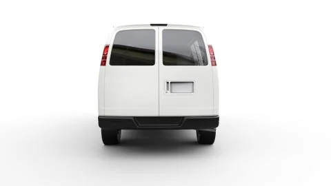Van Back View Stock Illustration