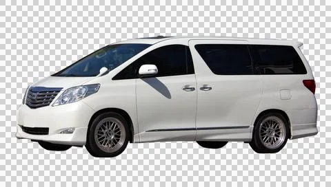 Van car isolated, transparent background Stock Photos