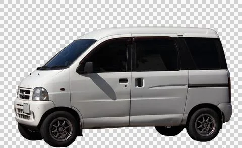 Van car isolated, transparent background Stock Photos