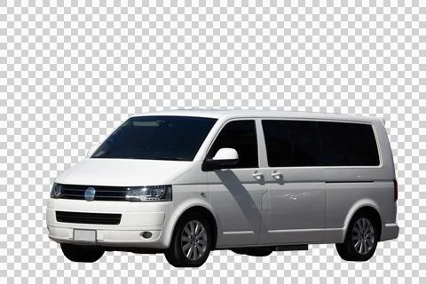 Van car isolated, transparent background Stock Photos