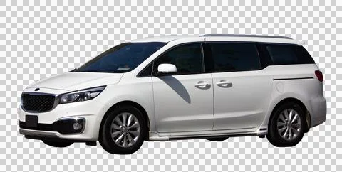 Van car isolated, transparent background Stock Photos