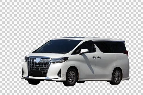 Van car isolated, transparent background Stock Photos