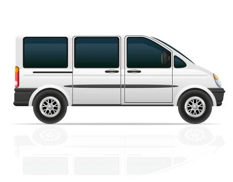 Van for the carriage of passengers illustration Stock Illustration