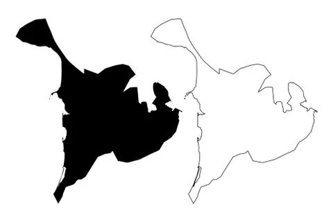 Van City (Republic of Turkey, Eastern Anatolia Region) map vector illustratio Illustrazione stock