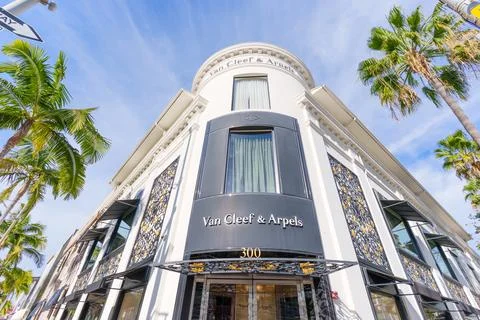 Van Cleef &amp; Arpels Store Building on Rodeo Drive Day Foto stock