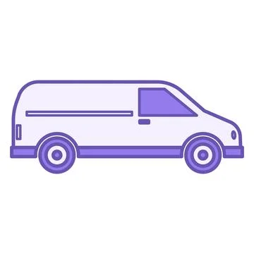 Van Color Icon. Minibus Vector Icon. Vehicle for Transportation. Transport .. Stock Illustration