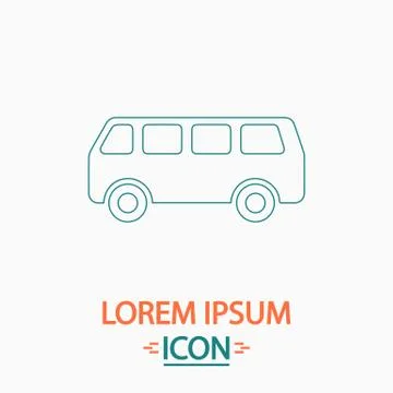 Van computer symbol Stock Illustration